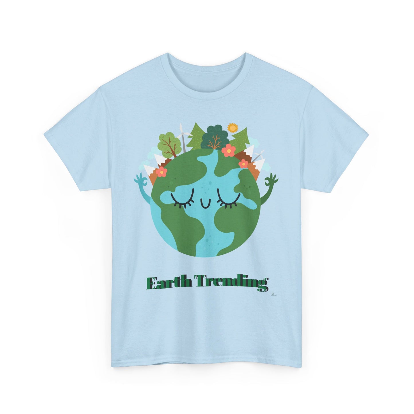 Unisex Heavy Cotton Tee Earth trending! Let's keep it green.