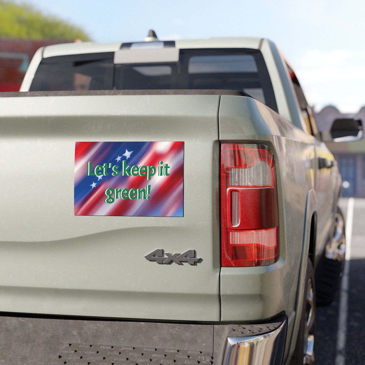 Car Magnets American Flag lets keep it green