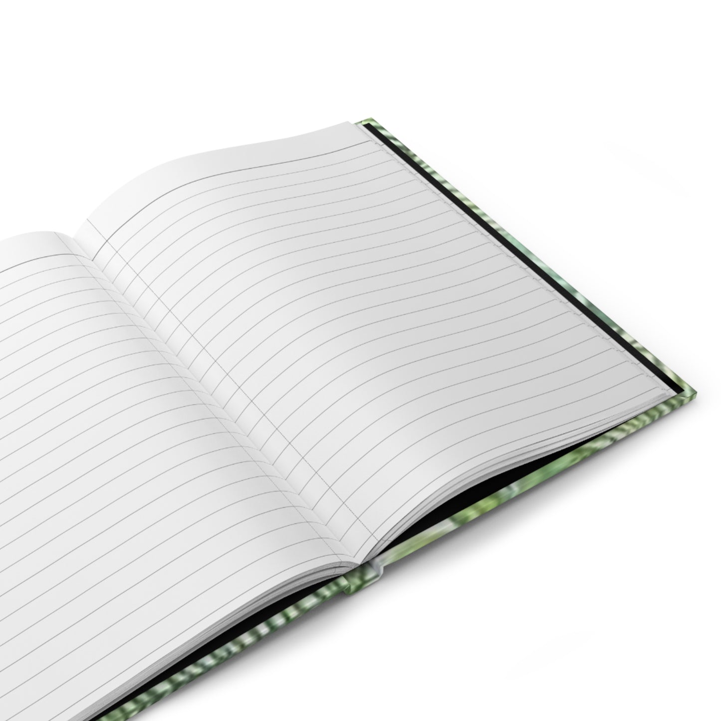 Hardcover Journal Matte Green tropical leaves with Habakkuk 2:2