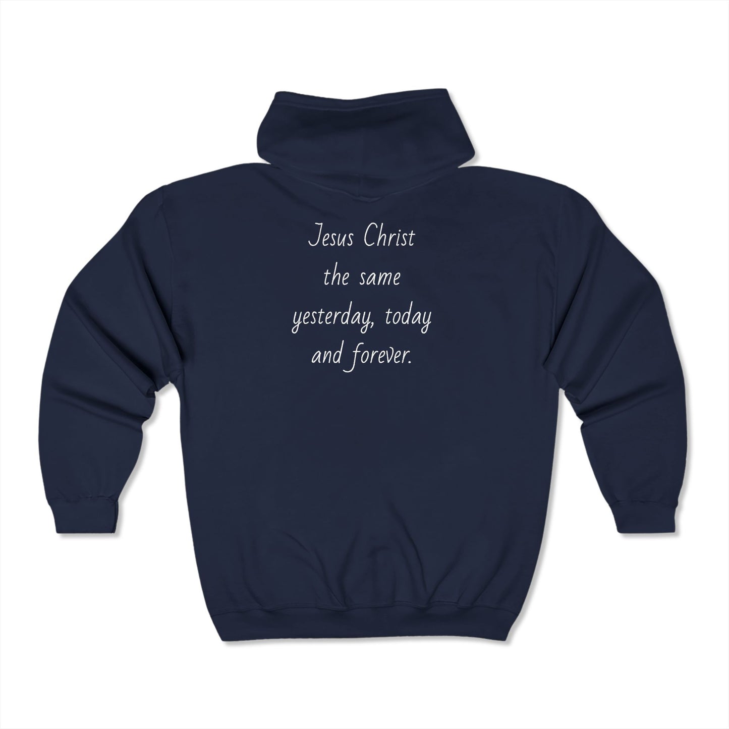 Unisex Heavy Blend™ Full Zip Hooded Sweatshirt with JESUS FOREVER