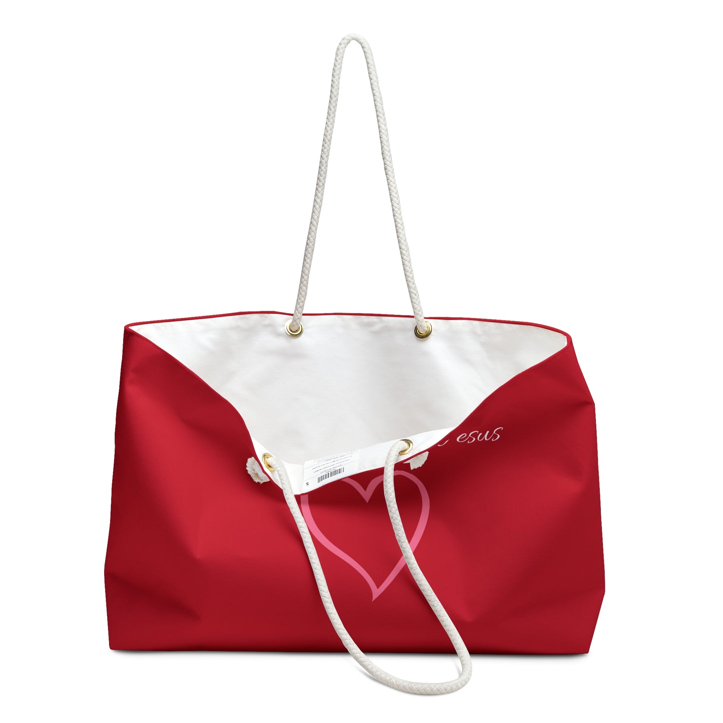 Bag Fall {I fallow Jesus} Weekender Bag Red