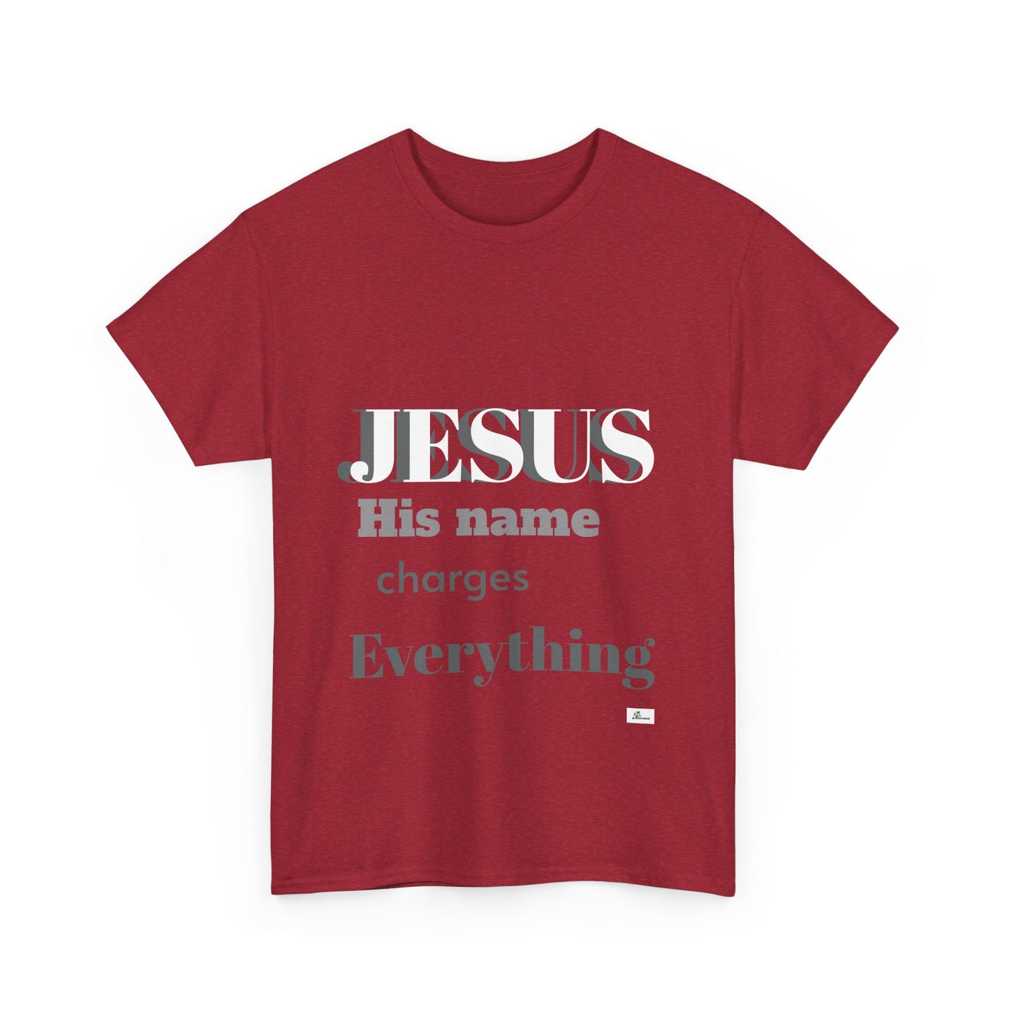 Unisex Heavy Cotton Tee. Jesus His name changes everything. Scripture