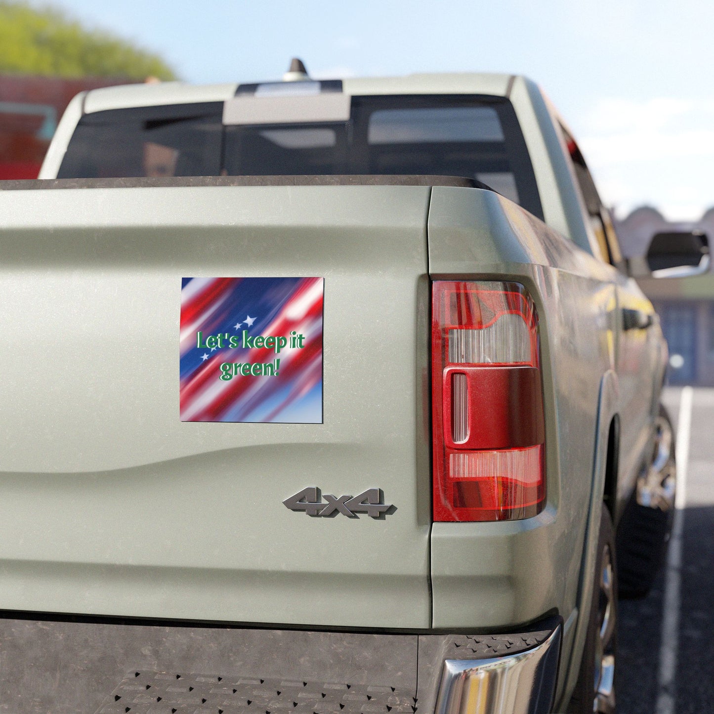 Car Magnets American Flag lets keep it green