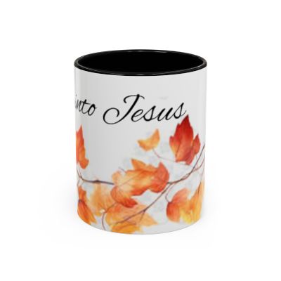 Fall into Jesus Accent Coffee Mug, 11oz