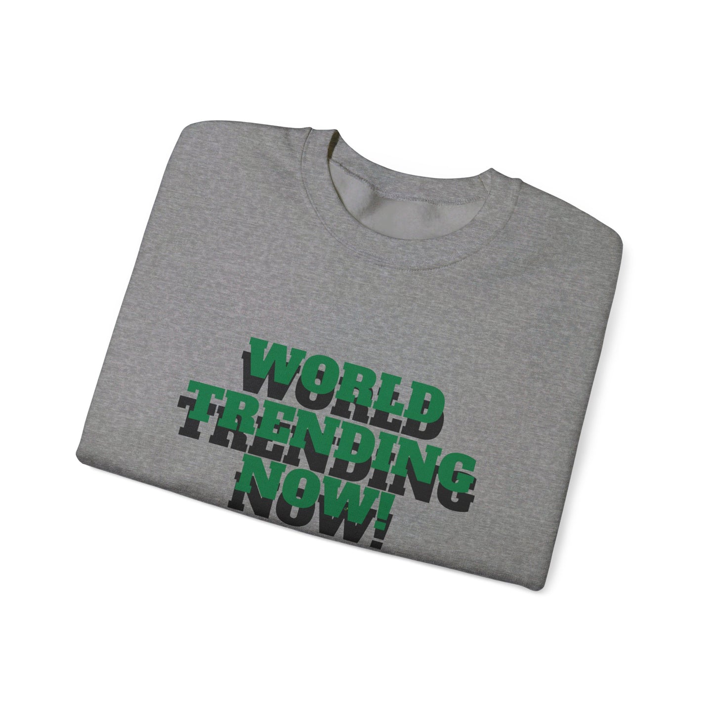 Unisex Heavy Blend™ Crewneck Sweatshirt World Trending! with lady world