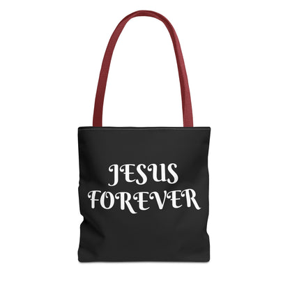 Tote Bag (AOP) with JESUS FOREVER