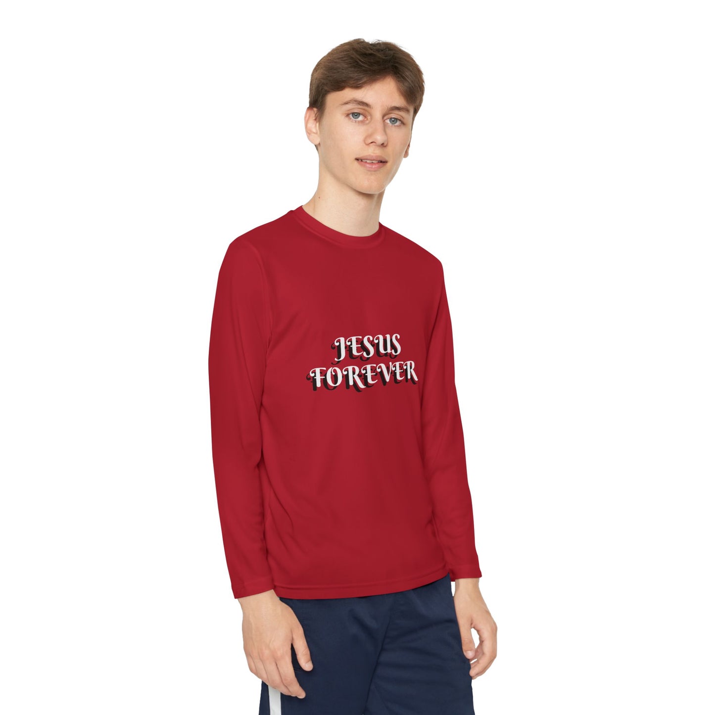 Youth Long Sleeve Tee - Jesus Forever Christian Shirt
