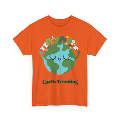 Unisex Heavy Cotton Tee Earth trending! Let's keep it green.