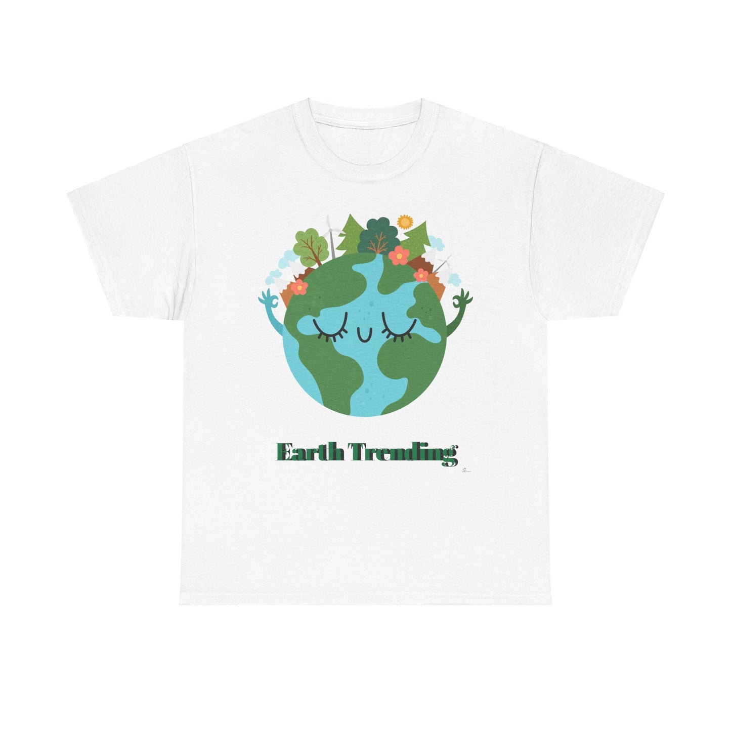 Unisex Heavy Cotton Tee Earth trending! Let's keep it green.