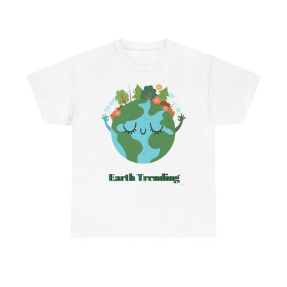 Unisex Heavy Cotton Tee Earth trending! Let's keep it green.