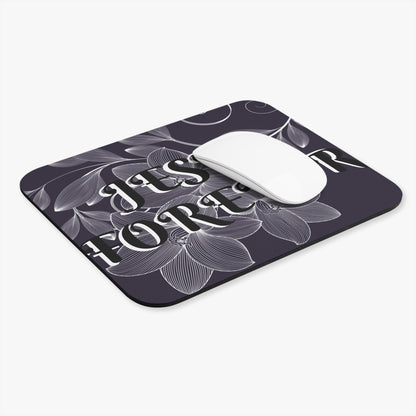 Mouse Pad (Rectangle) JESUS FOREVER BLACK AND WHITE LEAVES