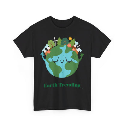 Unisex Heavy Cotton Tee Earth trending! Let's keep it green.