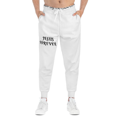 Athletic Joggers (AOP) JESUS FOREVER/ COVERED BY THE BLOOD OF JESUS.