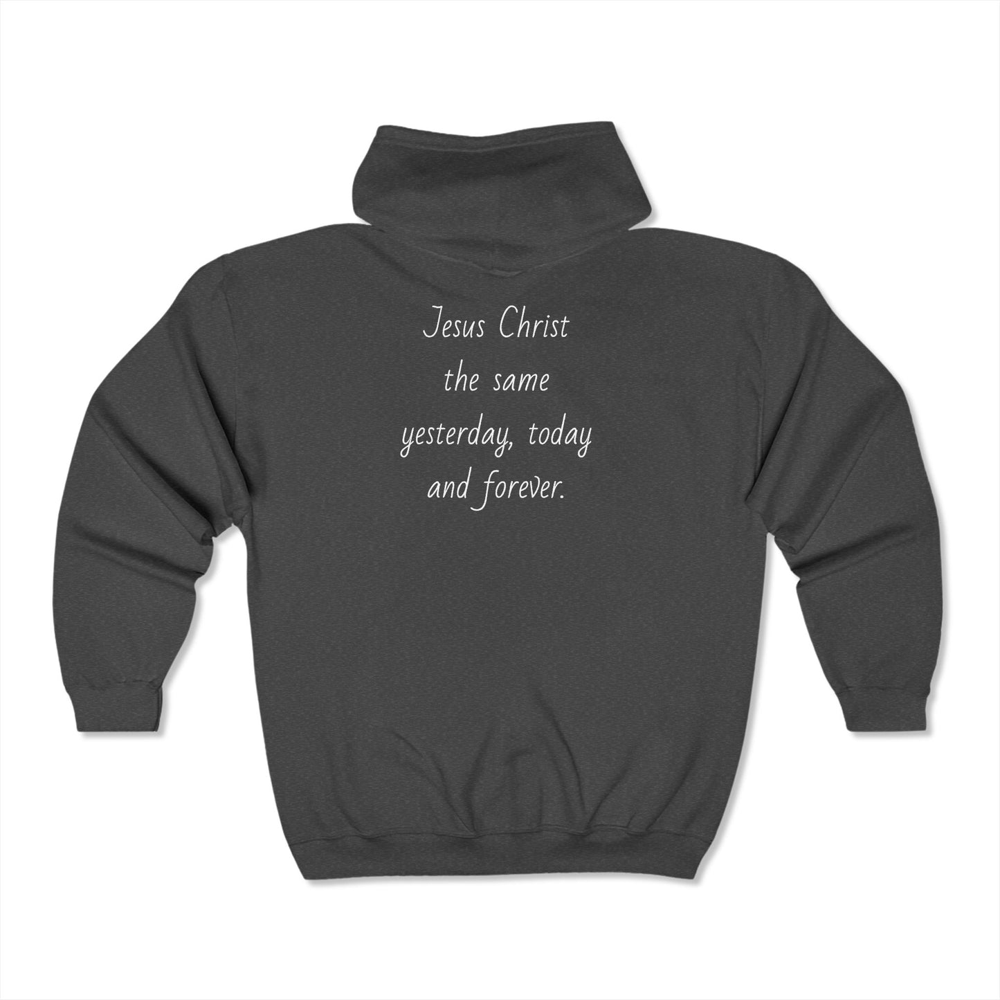 Unisex Heavy Blend™ Full Zip Hooded Sweatshirt with  JESUS FOREVER