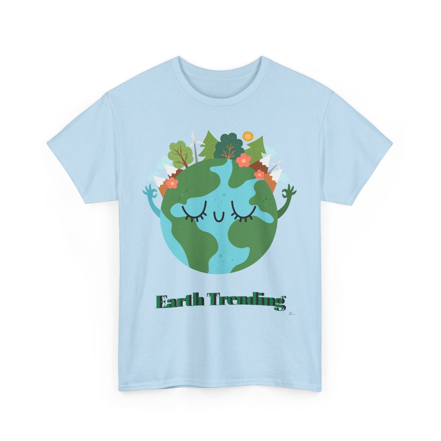 Unisex Heavy Cotton Tee Earth trending! Let's keep it green.