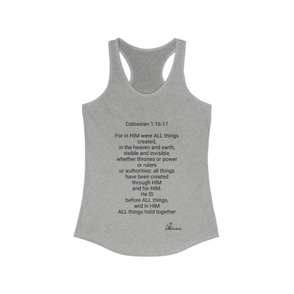 Women's Ideal Racerback Tank Colossian 1:16-17