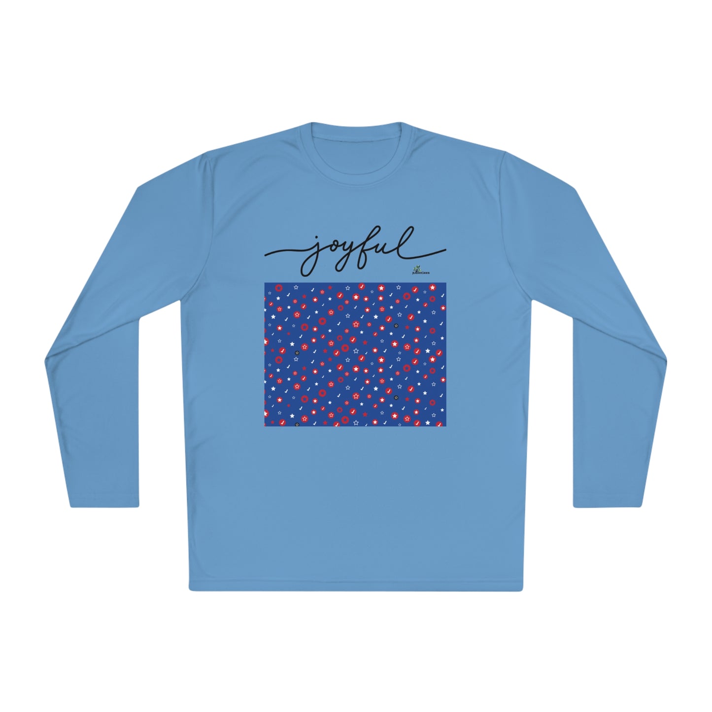 Unisex Lightweight Long Sleeve Tee Blue print