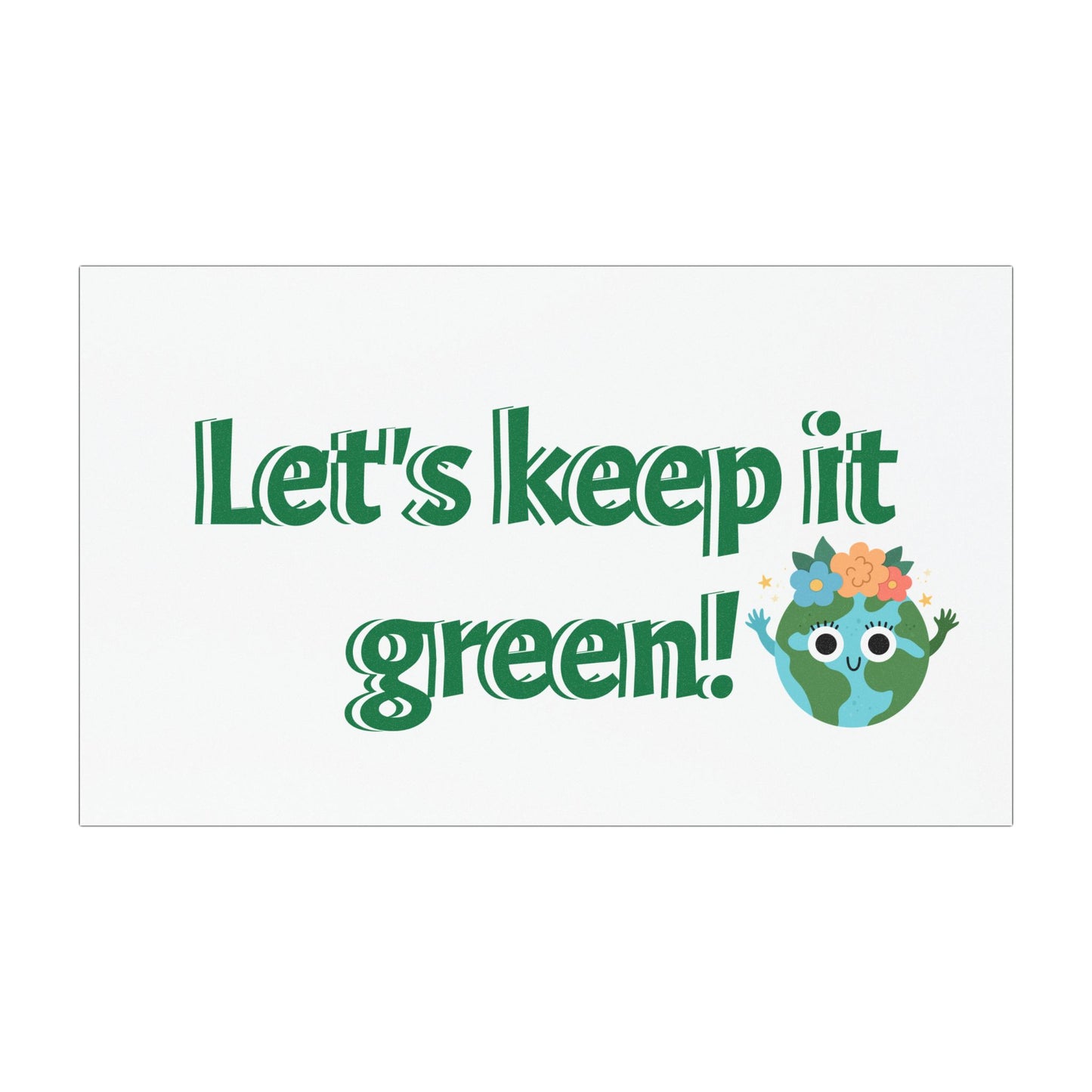 Car Magnets American Flag let's keep it green