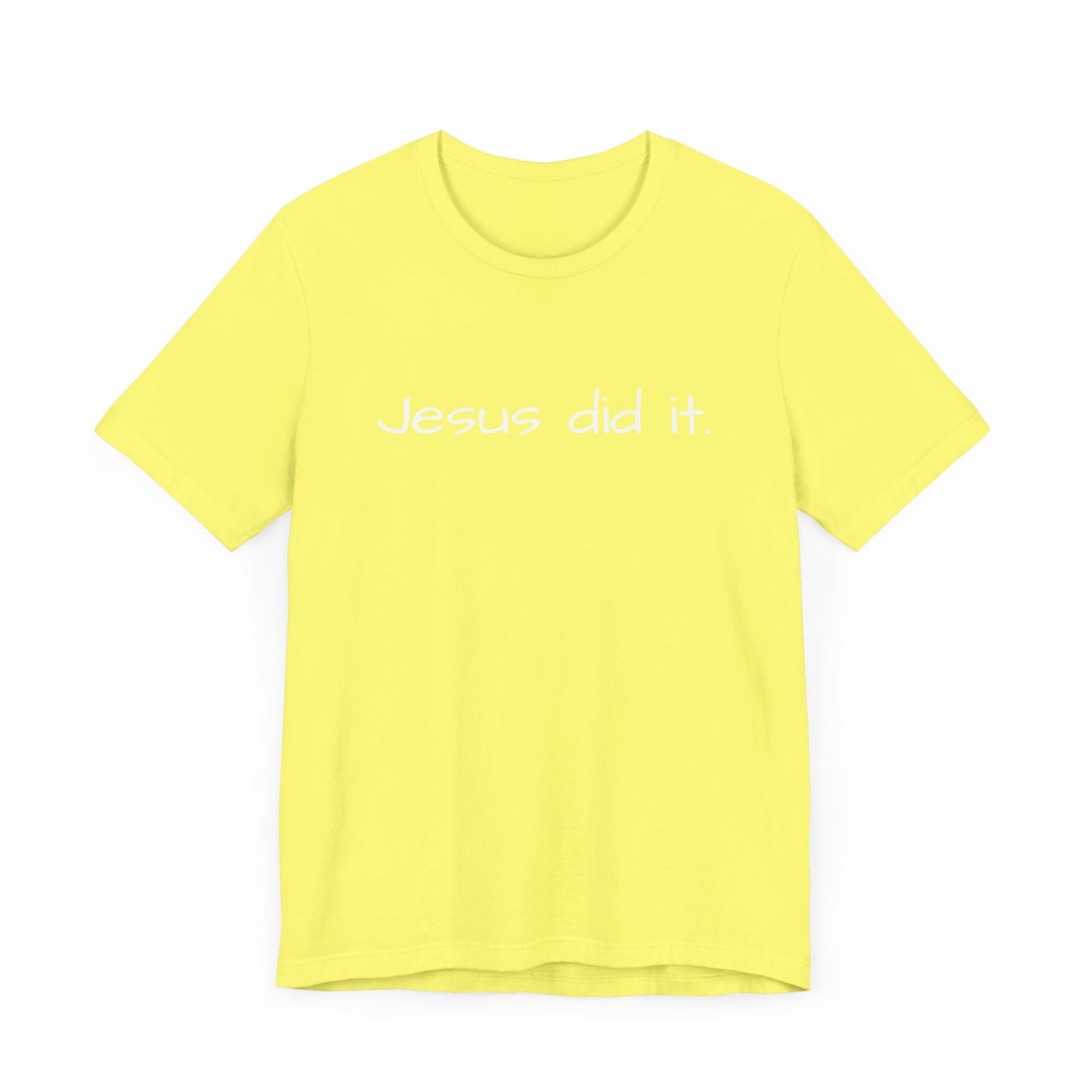 Unisex Jersey Short Sleeve Tee, Religious gift, Christian gift, Jesus did, Faith, love, Jesus saved me. Easter, His and Hers.