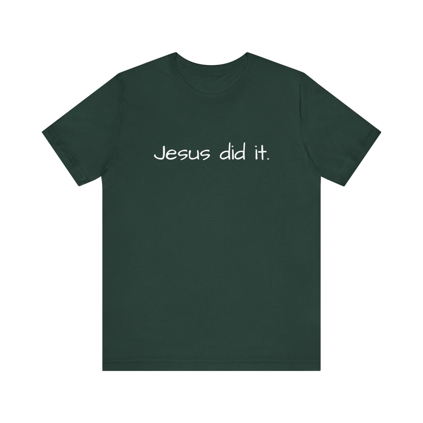 Unisex Jersey Short Sleeve Tee, Religious gift, Christian gift, Jesus did, Faith, love, Jesus saved me. Easter, His and Hers.