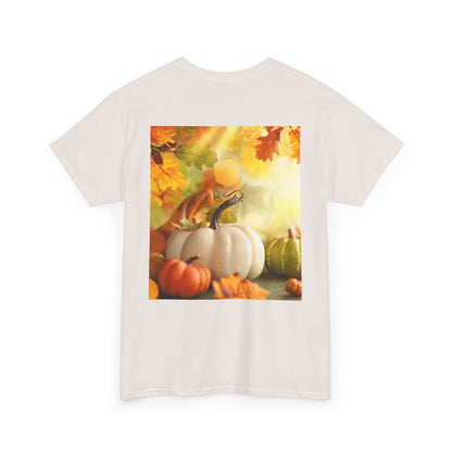 Unisex Heavy Cotton Tee. Fall scene fall into the Arms of Jesus.