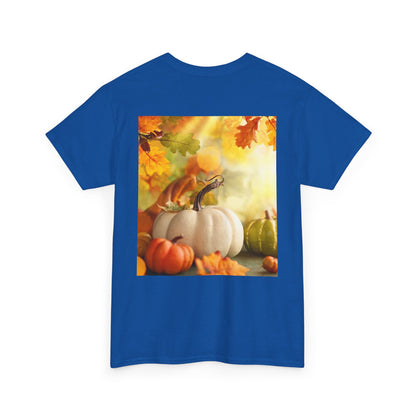 Unisex Heavy Cotton Tee. Fall scene fall into the Arms of Jesus.