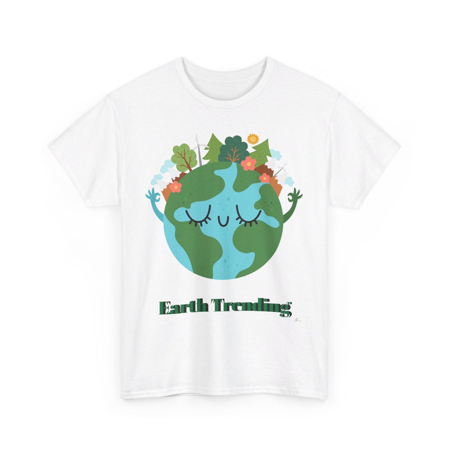 Unisex Heavy Cotton Tee Earth trending! Let's keep it green.