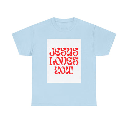 Unisex Heavy Cotton Tee. the one way to peace is through the power of the cross with words in  Black letters