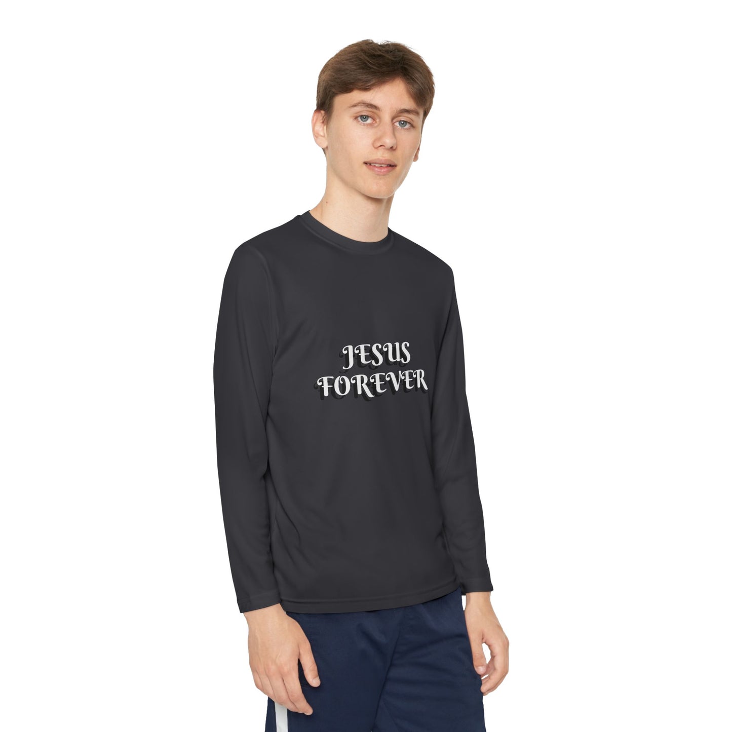 Youth Long Sleeve Tee - Jesus Forever Christian Shirt