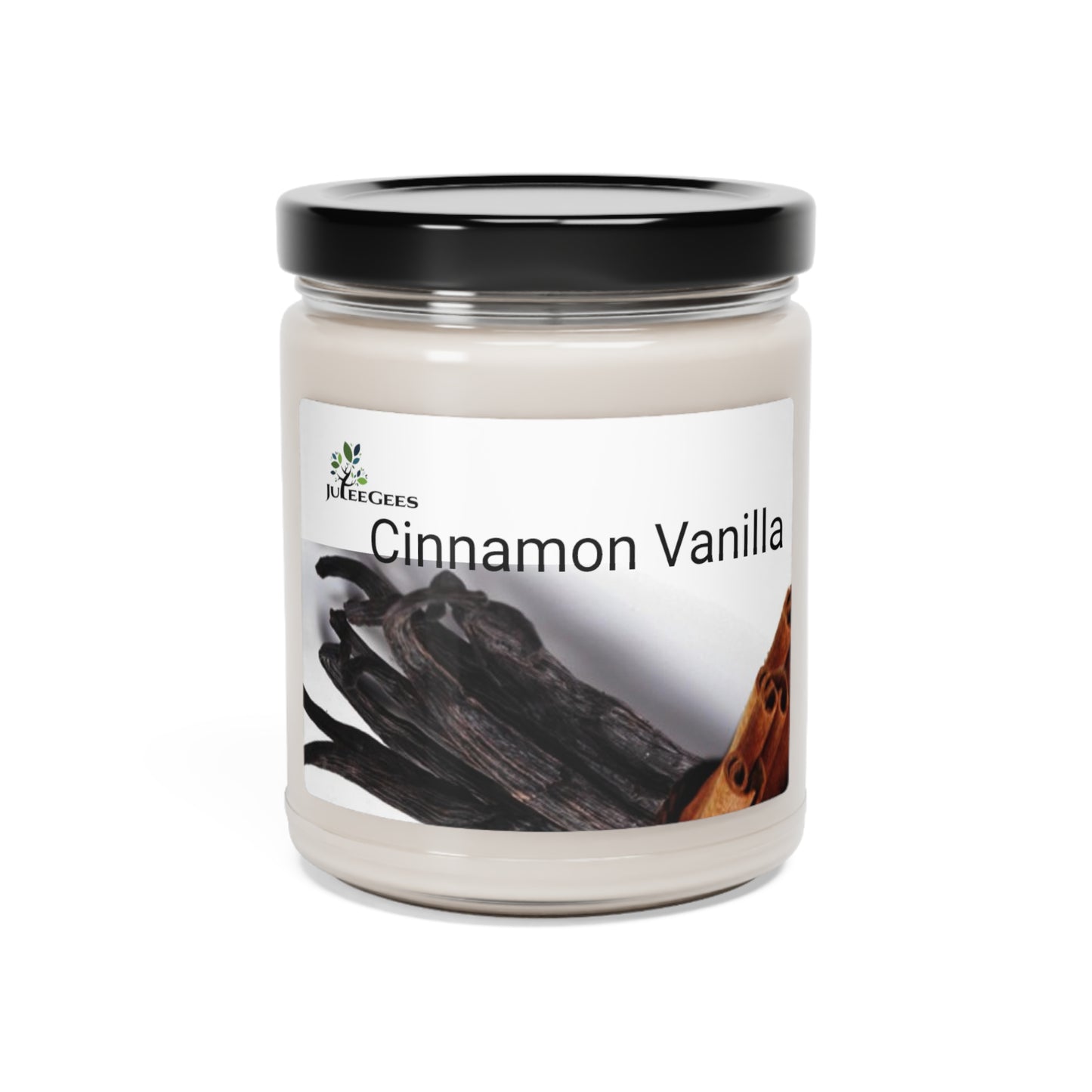 Scented Soy Candle, Cinnamon & vanilla 9oz