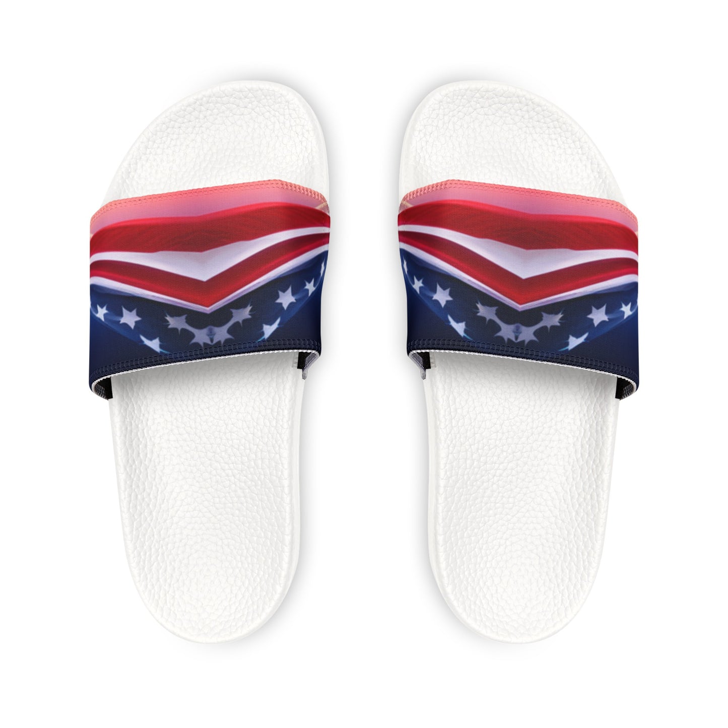 Men's PU Slide Sandal with American flag