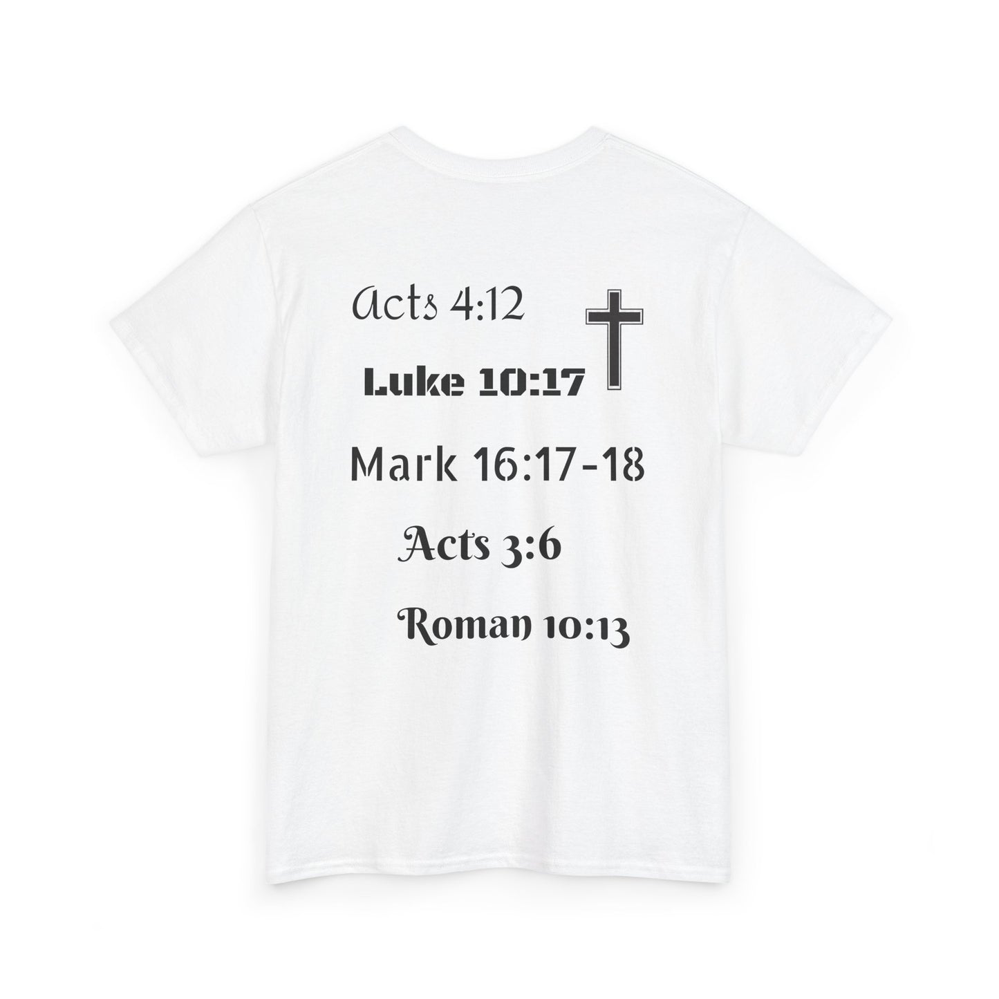 Unisex Heavy Cotton Tee. Jesus His name changes everything.  Scripture