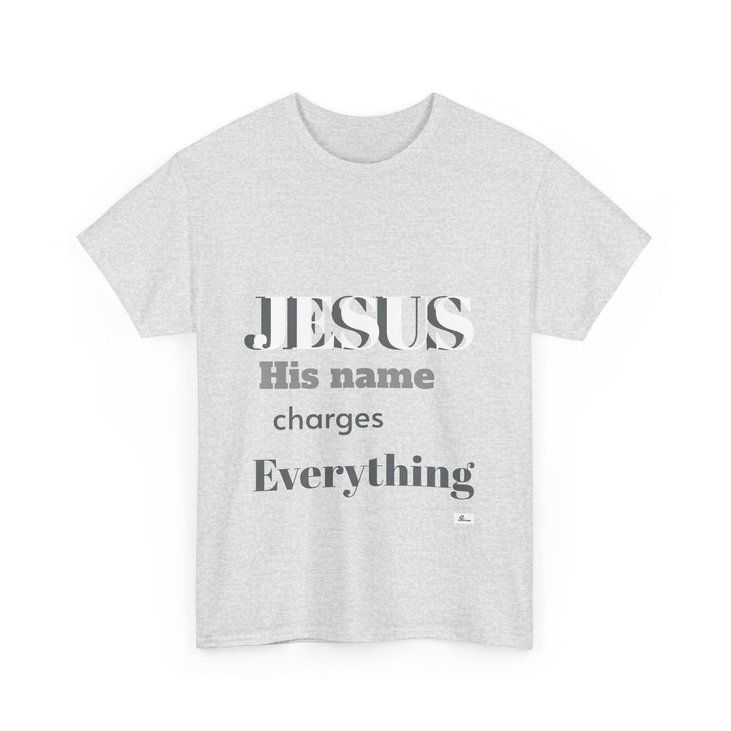 Unisex Heavy Cotton Tee. Jesus His name changes everything.  Scripture