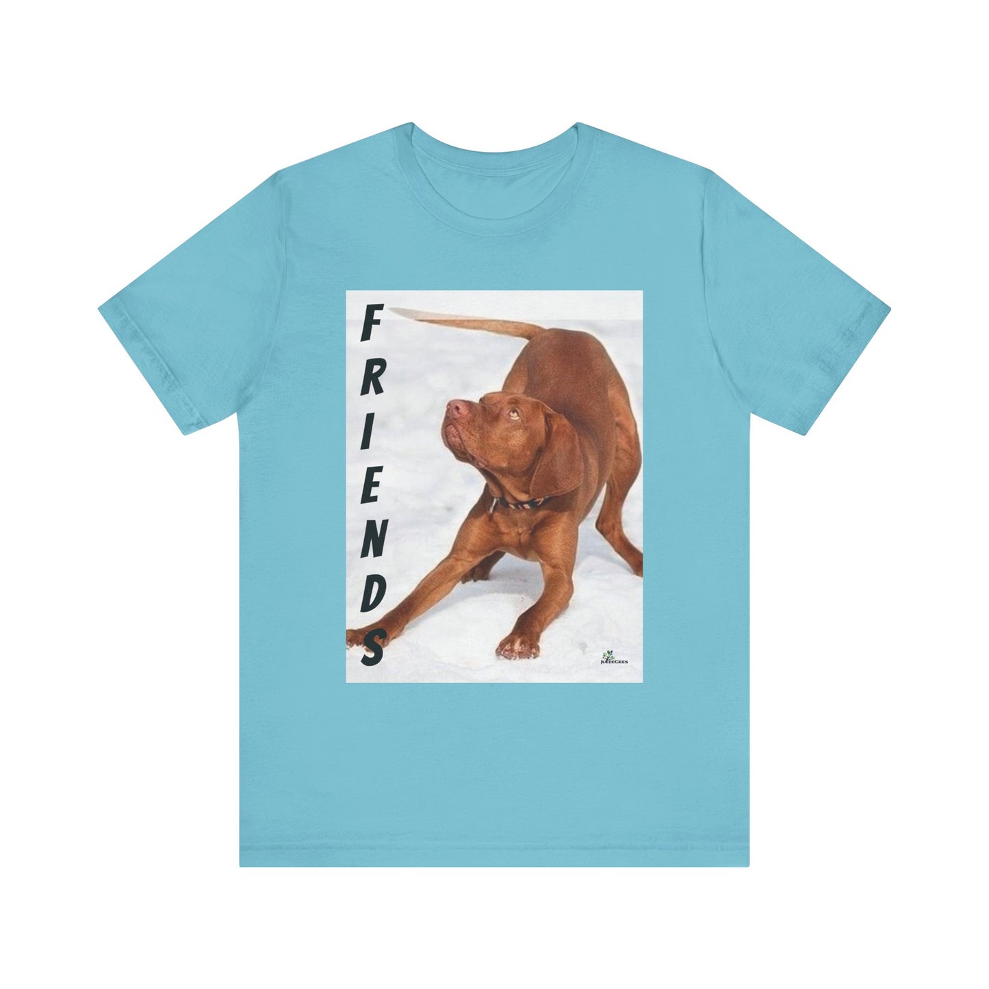 Unisex Jersey Short Sleeve Tee Dogs are friends for life. with photos of dogs