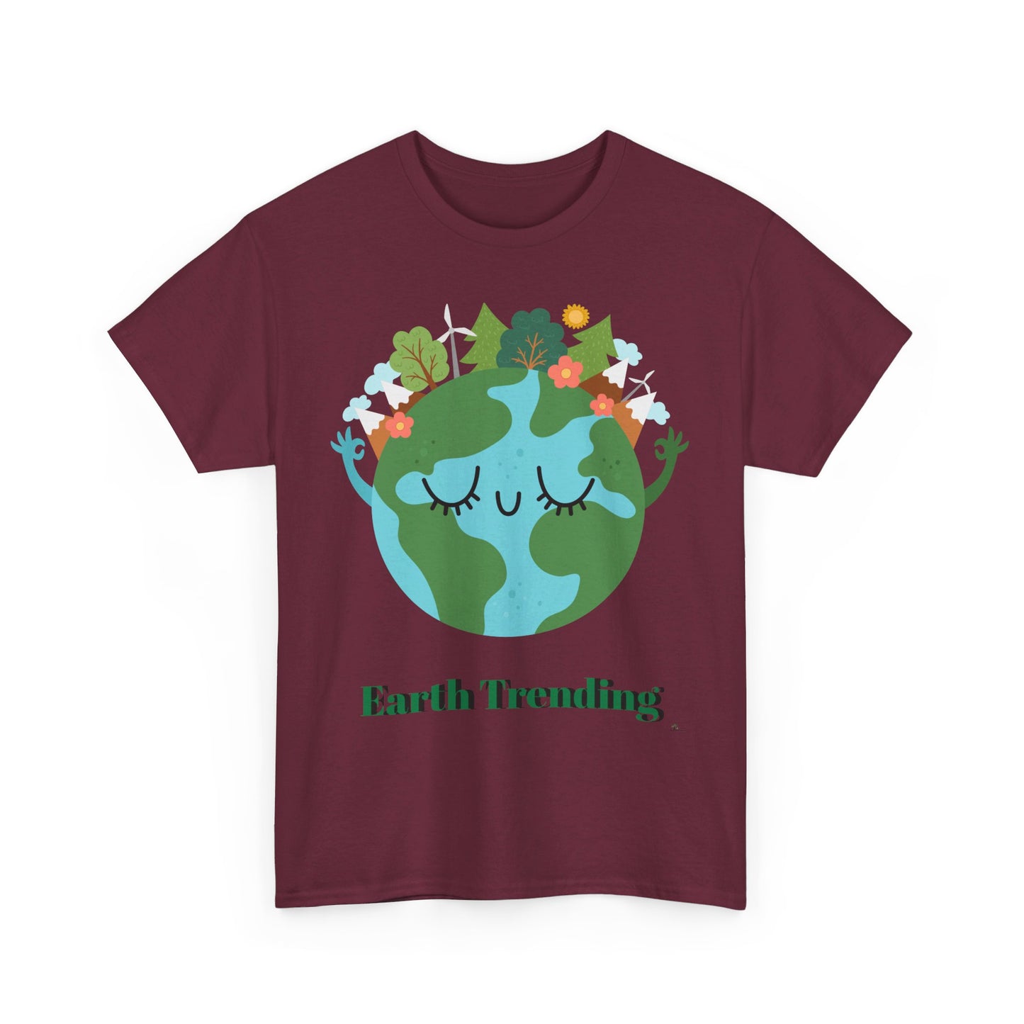 Unisex Heavy Cotton Tee Earth trending! Let's keep it green.