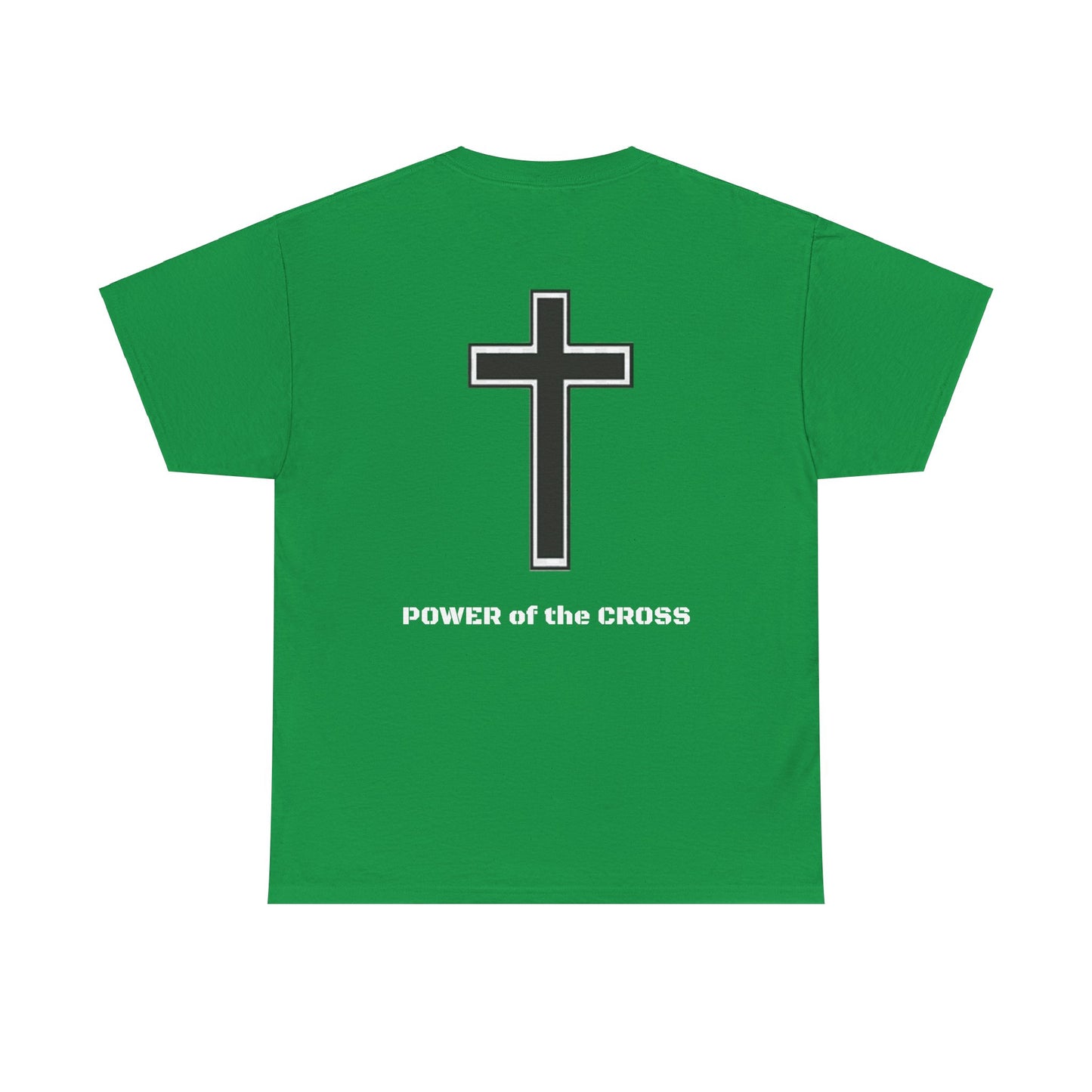 Unisex Heavy Cotton Tee. The one way to peace IS through the power of the cross.. White letters.