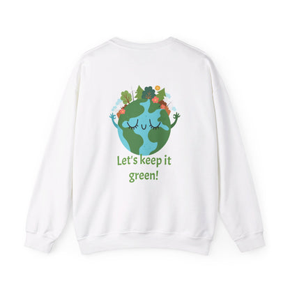 Unisex Heavy Blend™ Crewneck Sweatshirt World Trending! with lady world