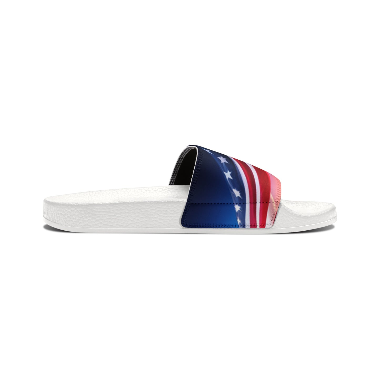 Men's PU Slide Sandal with American flag