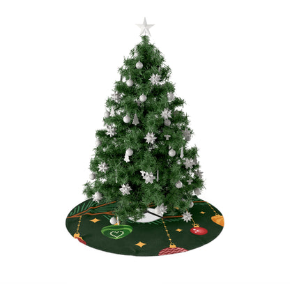 Christmas Tree Skit decorated branch dark green trim