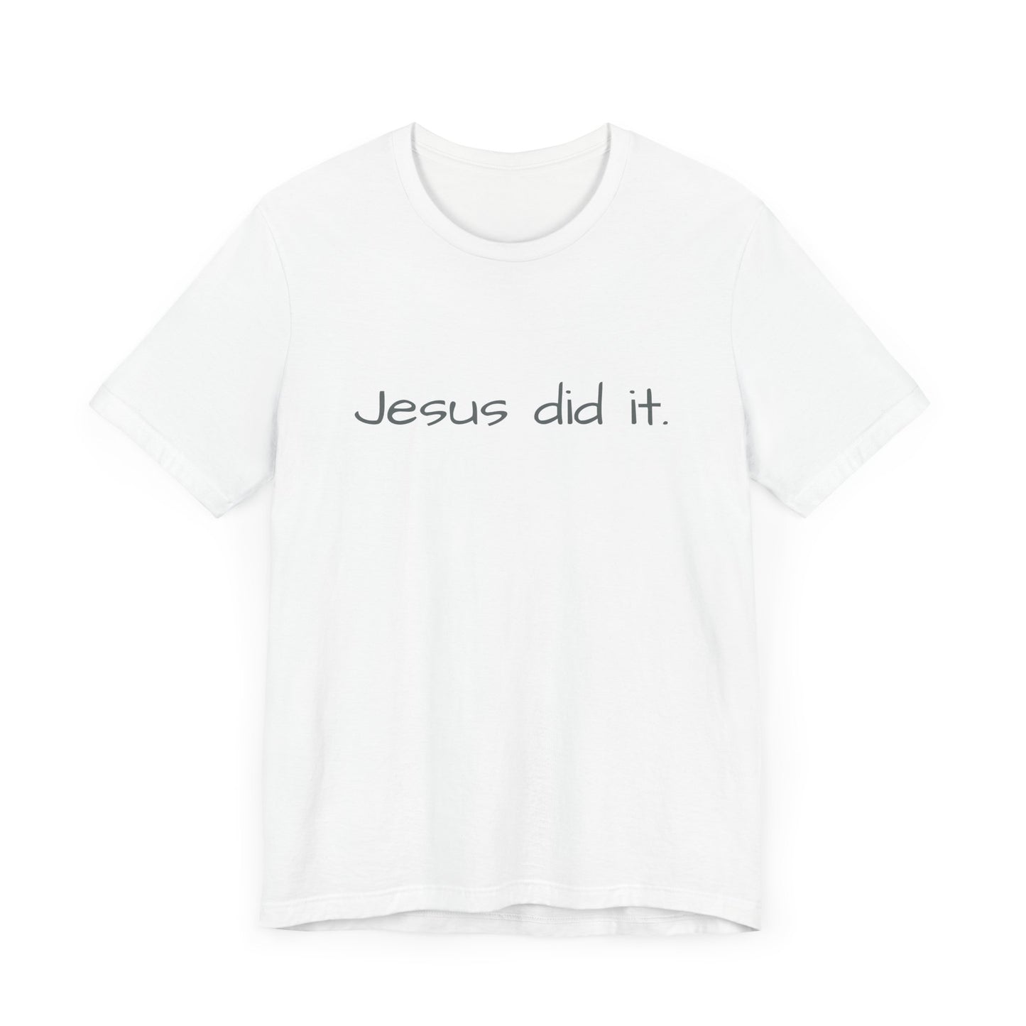 Unisex Jersey Short Sleeve Tee, Religious gift, Christian gift, Jesus did, Faith, love, Jesus saved me. Easter, His and Hers.