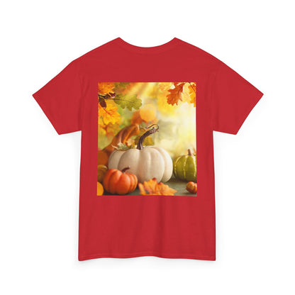 Unisex Heavy Cotton Tee. Fall scene fall into the Arms of Jesus.