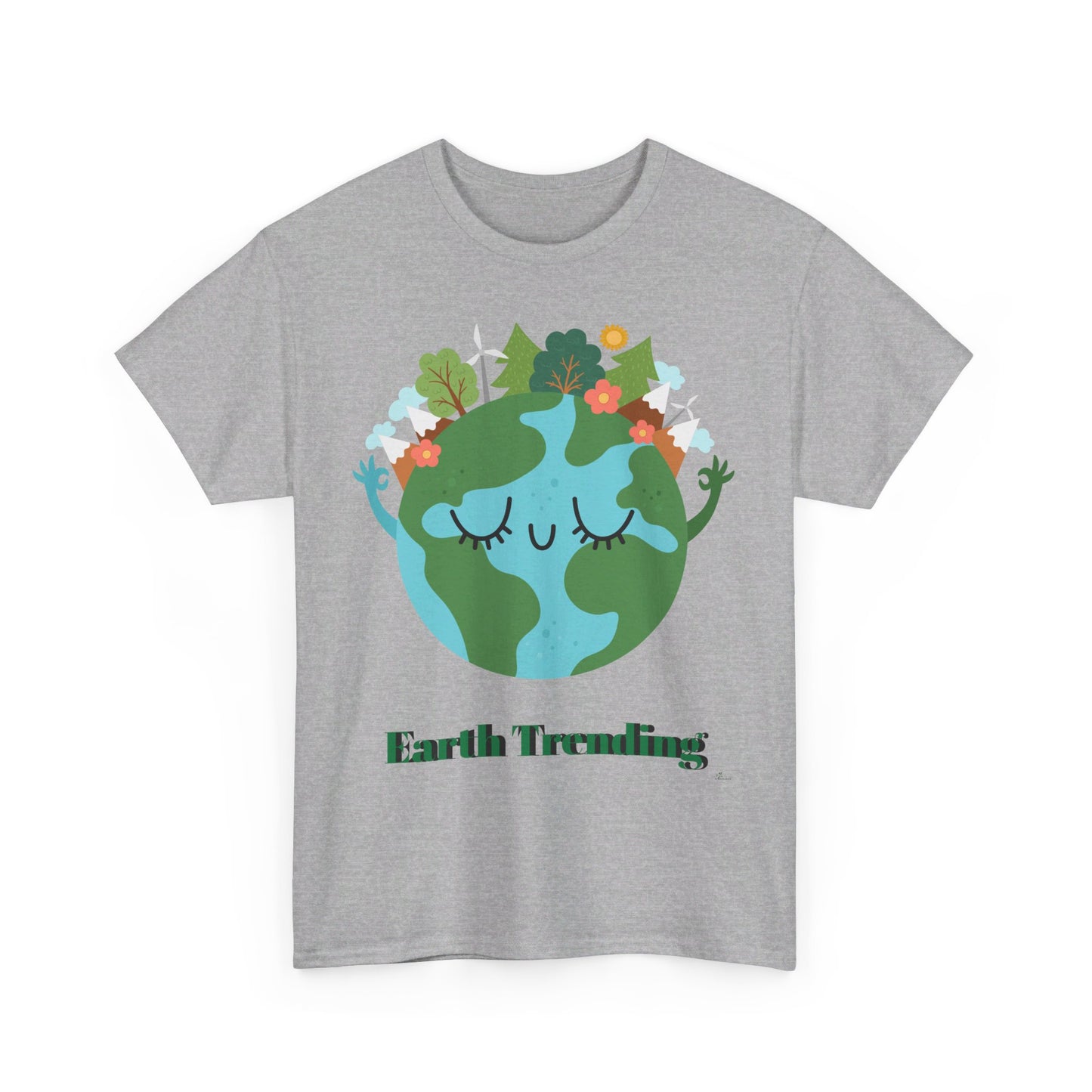 Unisex Heavy Cotton Tee Earth trending! Let's keep it green.