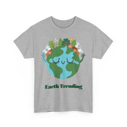 Unisex Heavy Cotton Tee Earth trending! Let's keep it green.