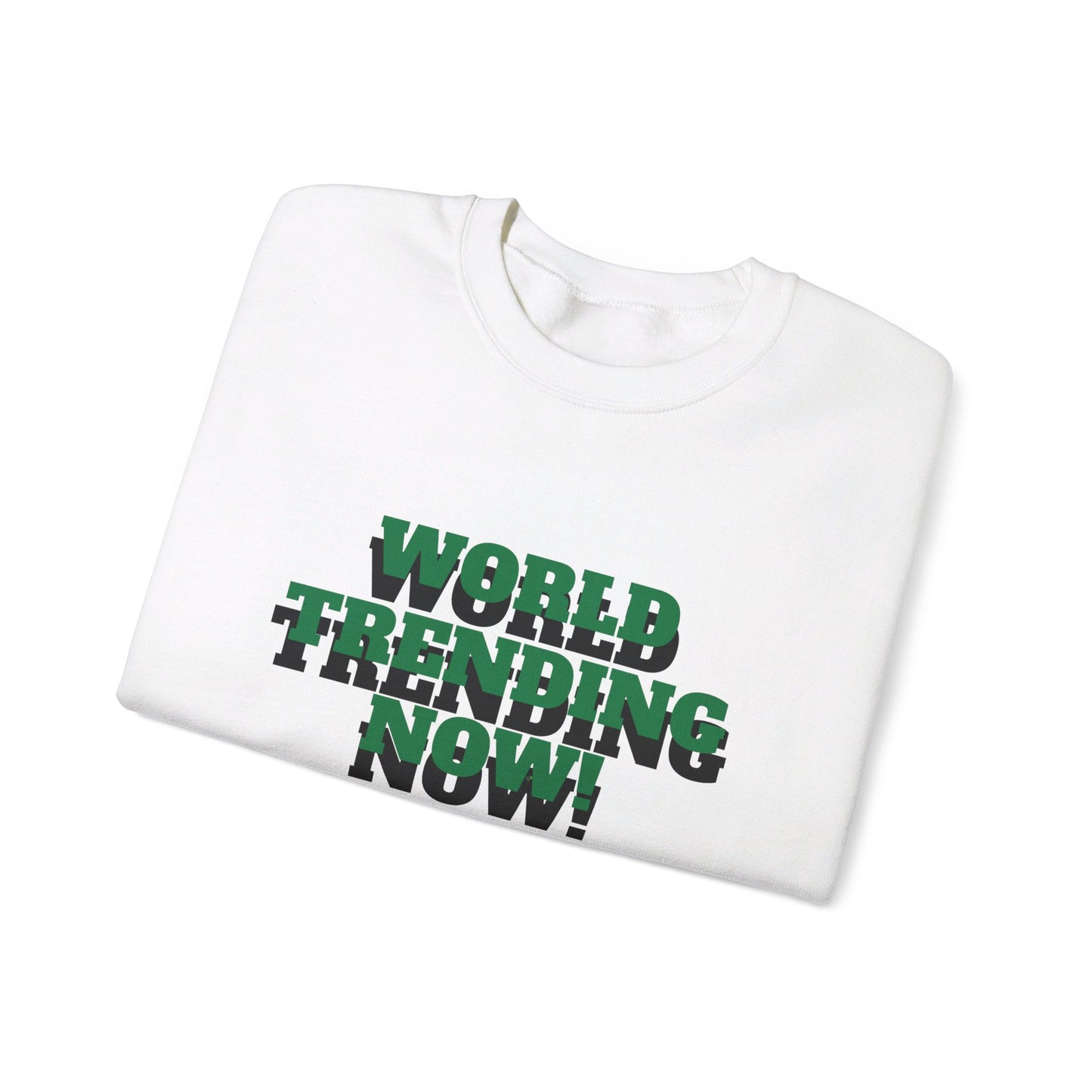 Unisex Heavy Blend™ Crewneck Sweatshirt World Trending! with lady world