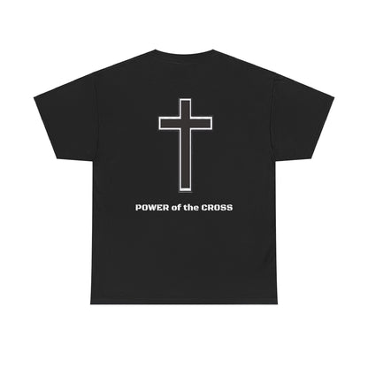 Unisex Heavy Cotton Tee. The one way to peace IS through the power of the cross.. White letters.