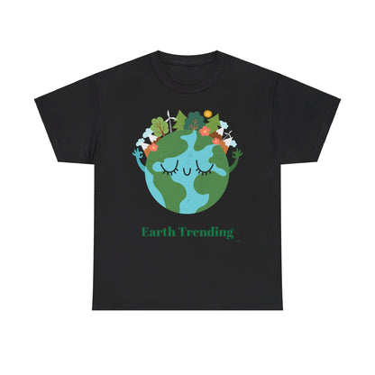 Unisex Heavy Cotton Tee Earth trending! Let's keep it green.