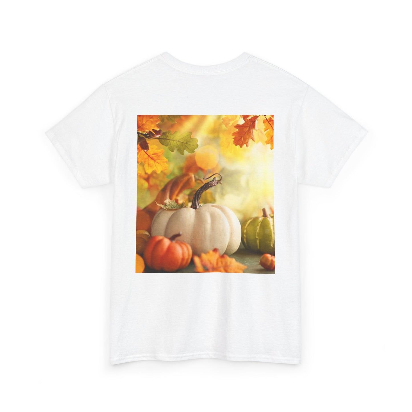 Unisex Heavy Cotton Tee. Fall scene fall into the Arms of Jesus.