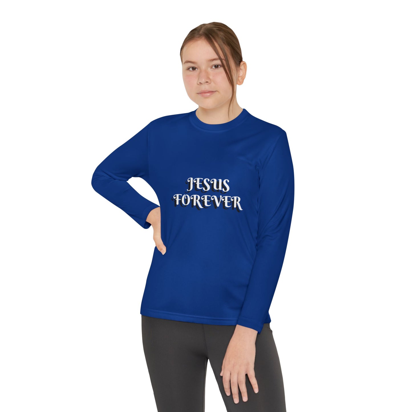 Youth Long Sleeve Tee - Jesus Forever Christian Shirt
