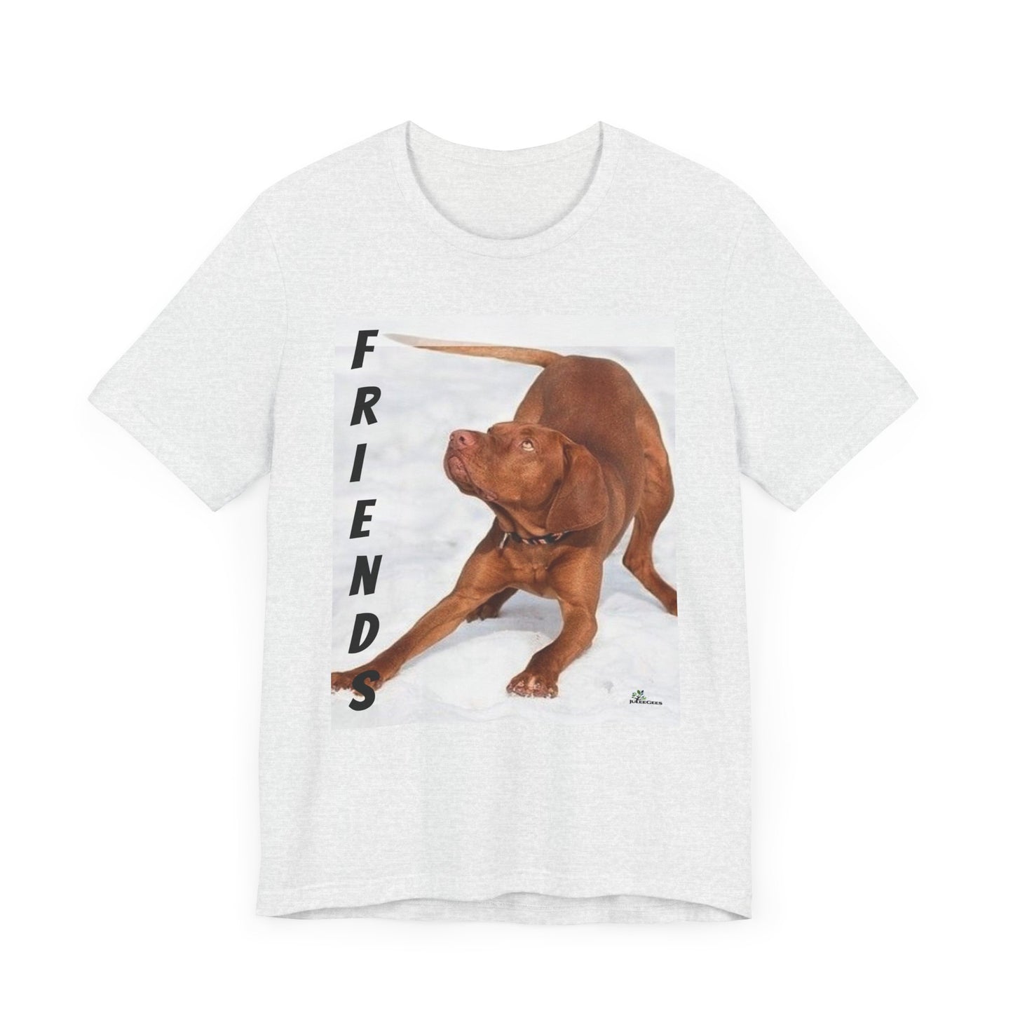 Unisex Jersey Short Sleeve Tee Dogs are friends for life. with photos of dogs