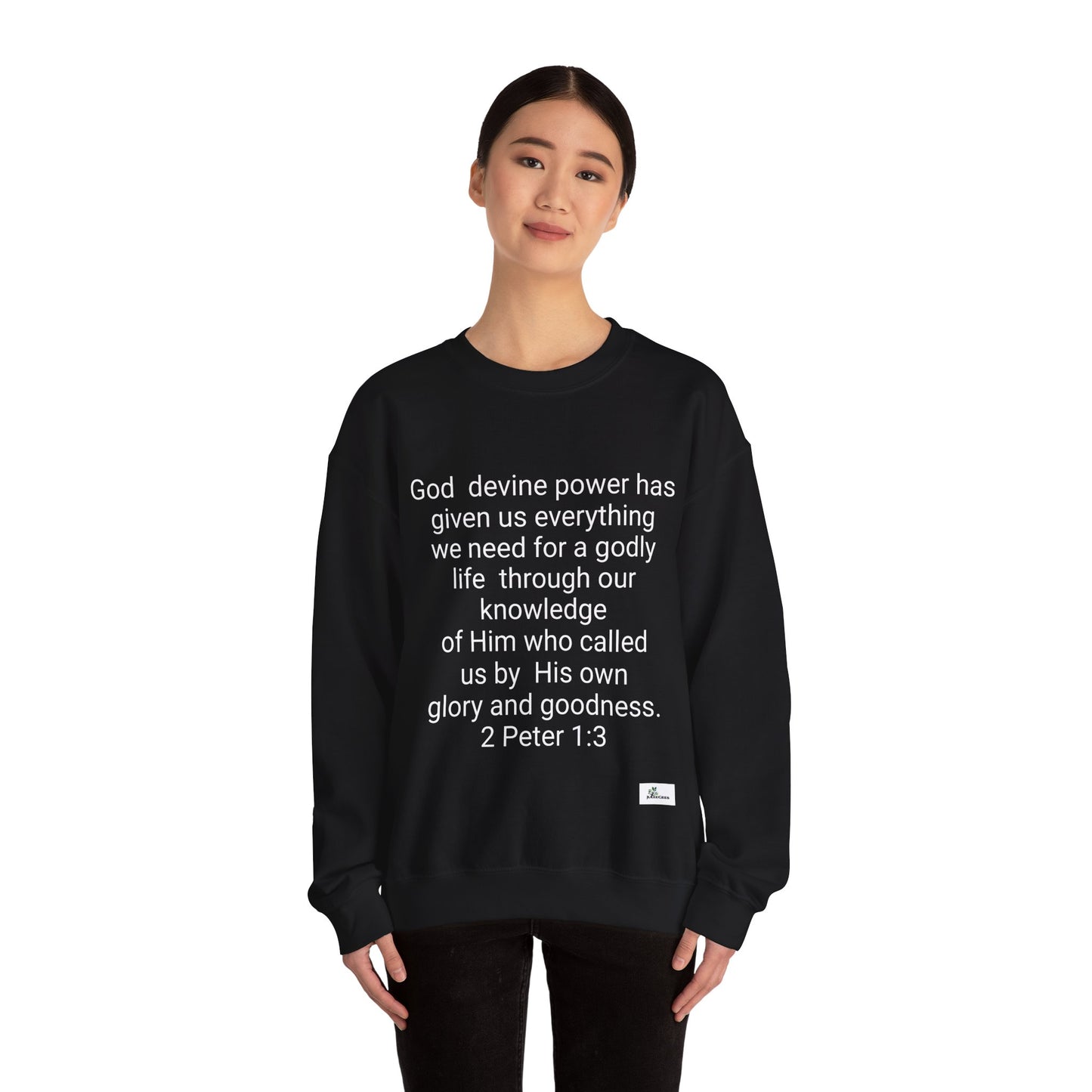 Unisex Heavy Blend™ Crewneck Sweatshirt  Naruto info. Anime with 2 PETER 1:3